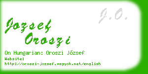 jozsef oroszi business card