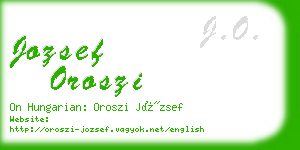 jozsef oroszi business card